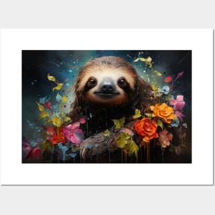 Blooming Sloth Posters and Art